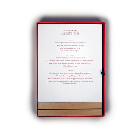 Conversation Menus - 20 Menus with 12 questions per menu, across varying themes - to foster friendship and bring meals to life.